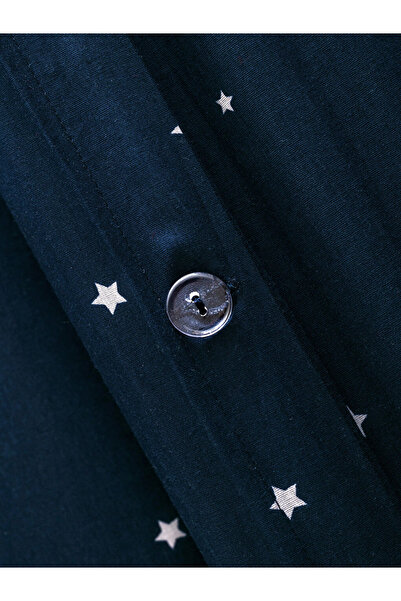 LC Waikiki Navy Blue 100% Cotton Christmas Themed Double Duvet Cover Set