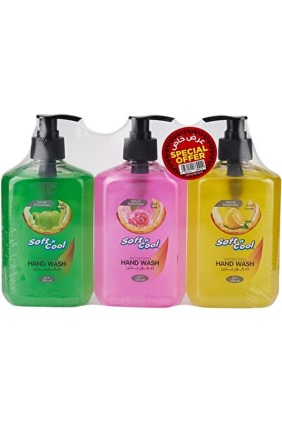 Soft N Cool سائل غسيل اليدين 500 مل، عبوة من 3 قطع