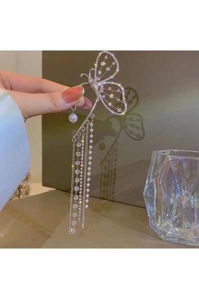 DOĞALYA Kelebek Kıkırdak Zincir Küpe