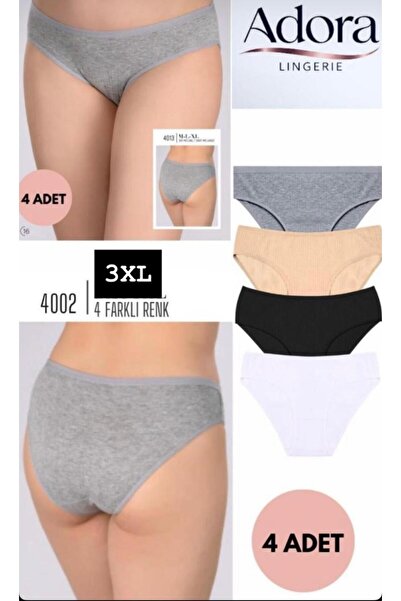 adora lingerie سراويل داخلية نسائية 3XL اقتصادية عبوة من 4 قطع