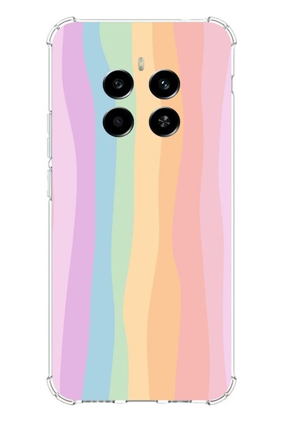 TechTree Realme 12 Plus Compatible Rainbow Colorful Printed Silicone Case
