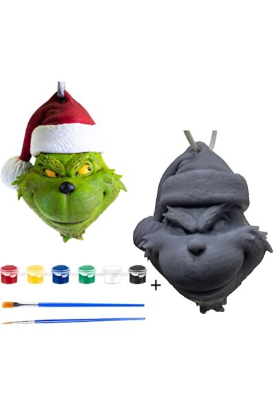 Xevo Glob Grinch Craciun, kit DIY pictura cu acrilice, set cadou creativ, 7.5 cm