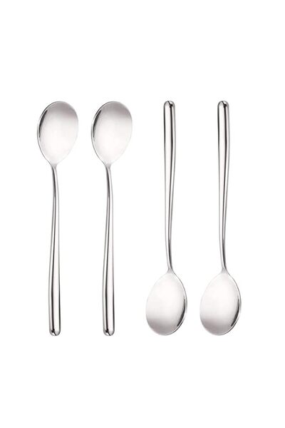 Generic MIUPOO Stainless Steel Spoon,Long handle Great Circle Soup Spoons Kor...