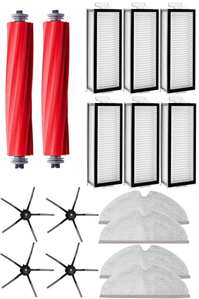 Rovexa Συμβατό με Roborock Q7 Max & Q7 Max Plus 6-Month Life Kit με μαύρη πλαϊνή βούρτσα