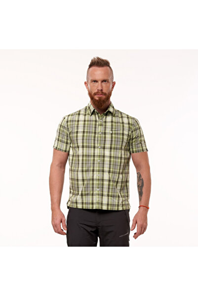 NORTHFINDER Men's highly breathable shirt Lemon macawgreen2
