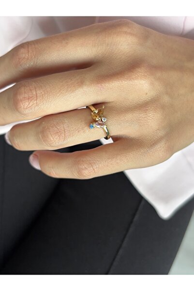 Ressia Princess Model Four Oval Cut Colored Ring