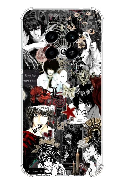 TechTree Realme 12 4g Compatible Death Note Collage Design Printed Silicone Case