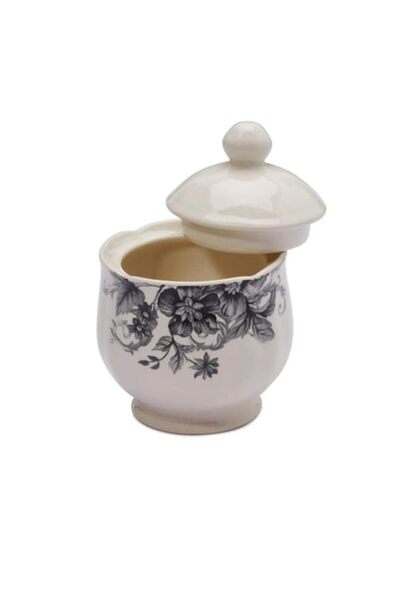 Generic Claytan Georgeous Grey 1pc Multicolor280ml sugarbowl Round Earthenware