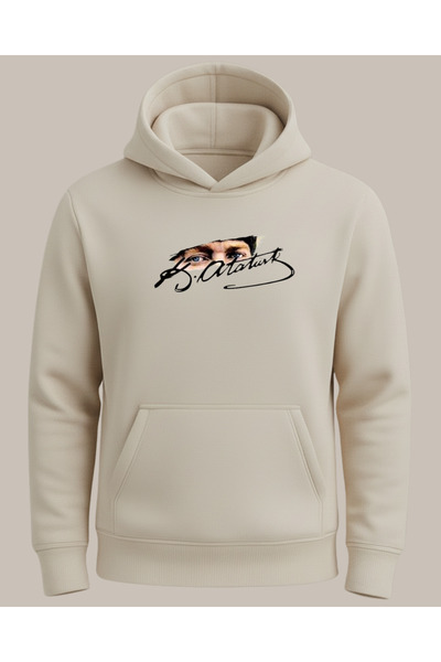 Ebiidesign Kemal Atatürk ve İmzası Baskılı 29 Ekim Sweatshirt'ü