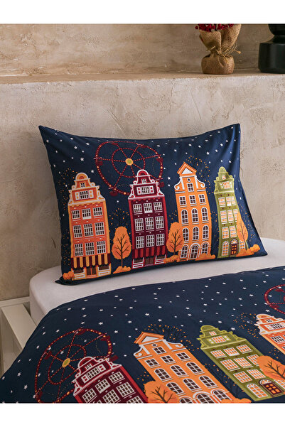 LC Waikiki Home Patterned 100% Cotton Christmas Themed Single Duvet Cover Set