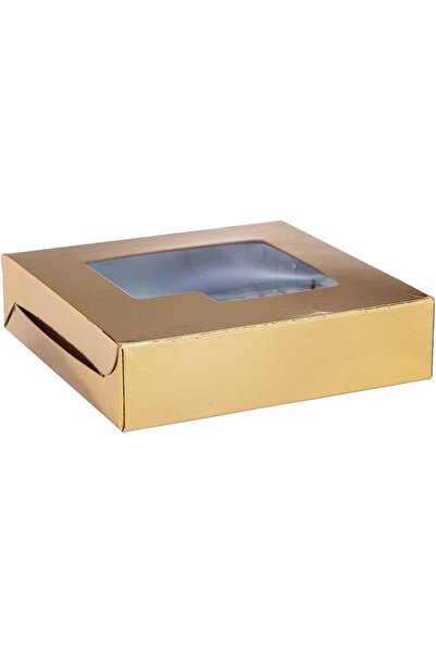 Hotpack صندوق حلوى للاستخدام مرة واحدة، هدايا حفلات من الألومنيوم/الذهب مع نا...