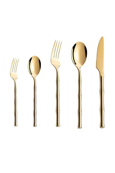 Generic 5 Piece Flatware Set Durable 304 Stainless Steel Mirror Polished Incl...
