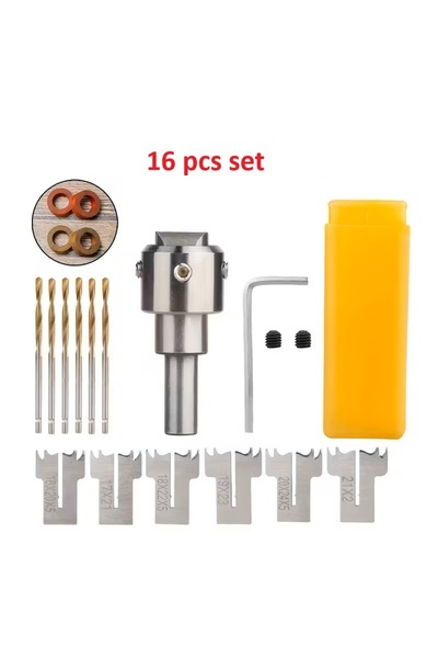 BGA Marangoz 16 adet ahşap halka yüzük çıkarma matkap ucu freze seti 16-21 Mm...