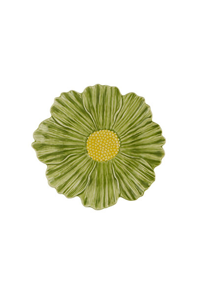 Genel Markalar Bordallo Pinheiro-Maria Flor Yeşil Papatya Pasta Servis 23cm