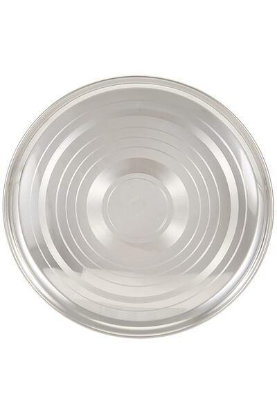 Generic طبق راج من الفولاذ المقاوم للصدأ باللون الفضي، 31 سم، STCP13، طبق عشا...