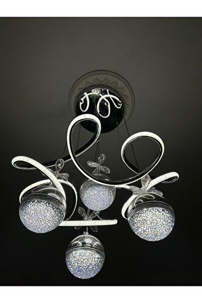 Hoba Dron model 4 Toplu 3Renk Krom SALON Avizesi