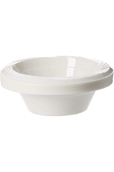 Hotpack Plastic Bowls, 12Oz, 25 Pieces