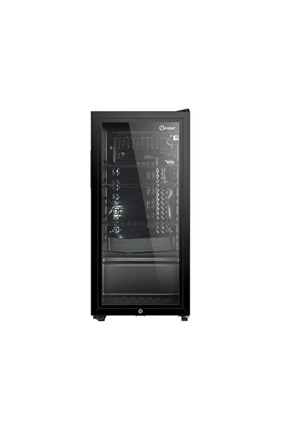 Dansat دانسات ثلاجة عرض باب واحد 2.6 قدم، 73 لتر، باب زجاجي، اسود - D160SC