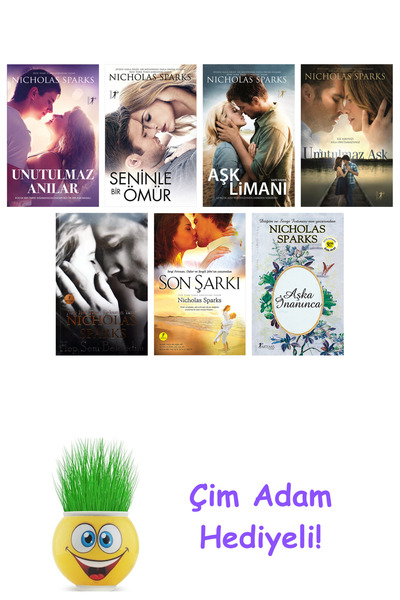 Artemis Yayınları Nicholas Sparks 7 Kitap Seti + Çim Adam Hediye