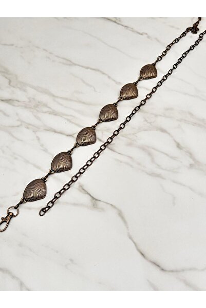 Desre Moda Seashell-Patterned Chain Belt Women's Belt Dress Belt Shirt Belt Waist Belt Coat Belt