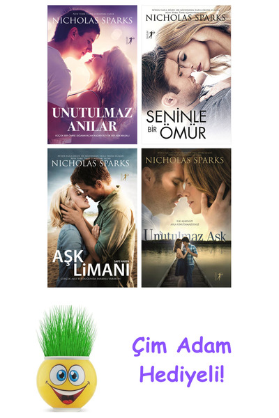 Artemis Yayınları Nicholas Sparks 4 Kitap Seti + Çim Adam Hediye