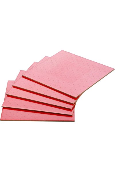 Hotpack لوح كيك مربع أحمر 30 سم × 30 سم، 5 قطع