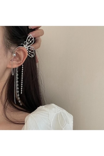 DOĞALYA Kelebek Kıkırdak Zincir Küpe