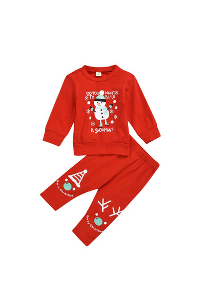 Superbaby Red pajamas for children - Snowman
