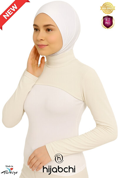 hijabchi Комір з коміром - Рибальський комір з віскози та лайкру - Екрю