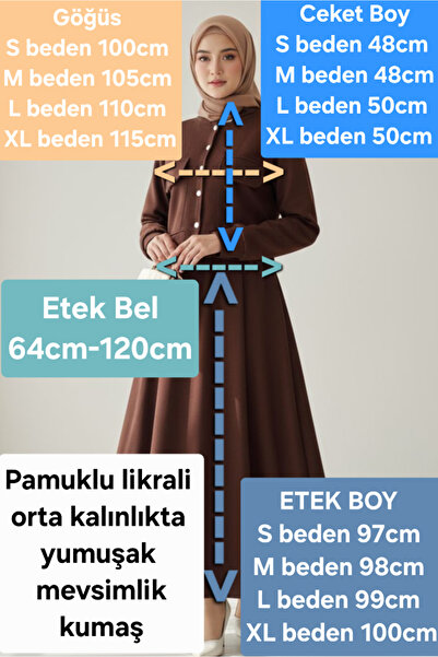 ENDAMIM DÜĞMELİ BLUZ ETEKLİ TAKIM PAMUKLU YUMUŞAK ORTA KALINLIKTA MEVSİMLİK KUMAŞ