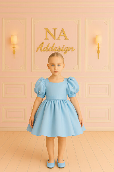 NA ADDESIGN Premium Satin Pearl Detailed Puffy Princess Dress – Available in ...