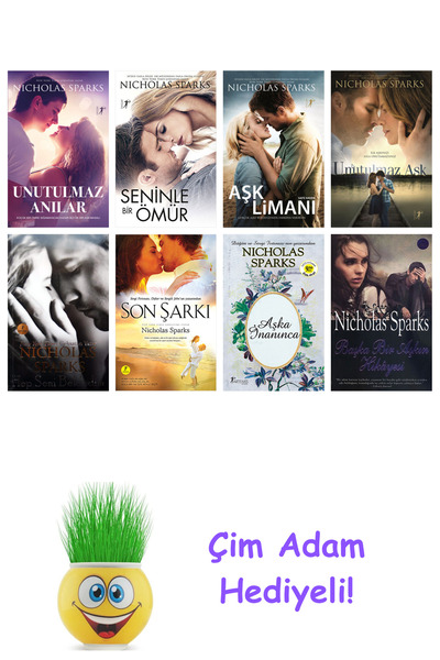 Artemis Yayınları Nicholas Sparks 8 Kitap Seti + Çim Adam Hediye