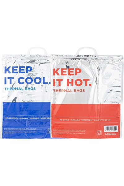 Hotpack حقيبة حرارية بمقبض 41 سم × 49 سم، مجموعة من 10 قطع