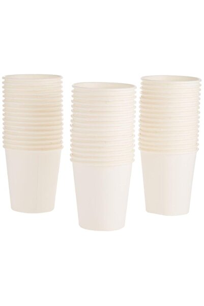 Generic أكواب ورقية متينة من هوت باك، لون أبيض، 6.5 أونصة، 50 قطعة