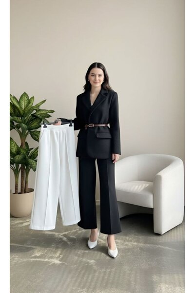 inci wears Çımalı Scuba Palozzo Pants