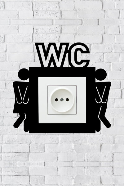 Mio Life Tuvalet WC Tasarım Priz Çerçevesi (İç Ölçü 8,4x8,4 cm) Dekoratif Pri...