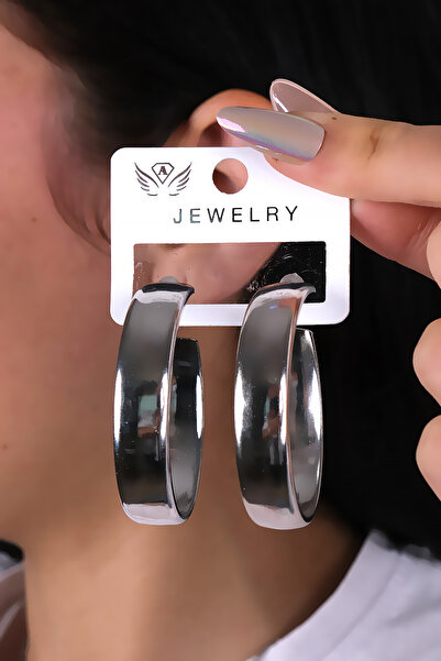 LOWEN AKSESUAR Large Size Wide Hoop Women's Earrings