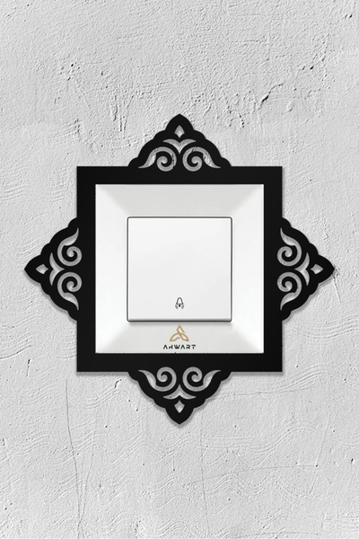 Mio Life Flower Pattern Wooden Socket Frame, Decorative Socket and Switch Frame