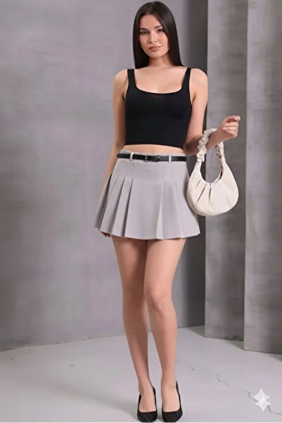 EmcyFiora Crep Etek Short Etek Pileli