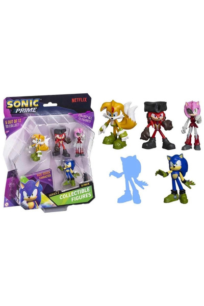 Alvo Store Sonic Prime 5-Piece Figure Set S2 Doctor Don'T with Headphones