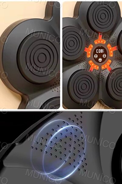 Müzikli Boks Makinesi Bluetooth Bağlantılı, LED Ekranlı, Duvara Monte Edilebilir Refleks Geliştirici