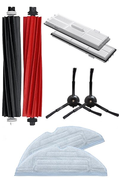 Rovexa Σετ μαύρων πλαϊνών βουρτσών 7 τεμαχίων συμβατό με Roborock S8 & S8 Plus & S8 Pro Ultra