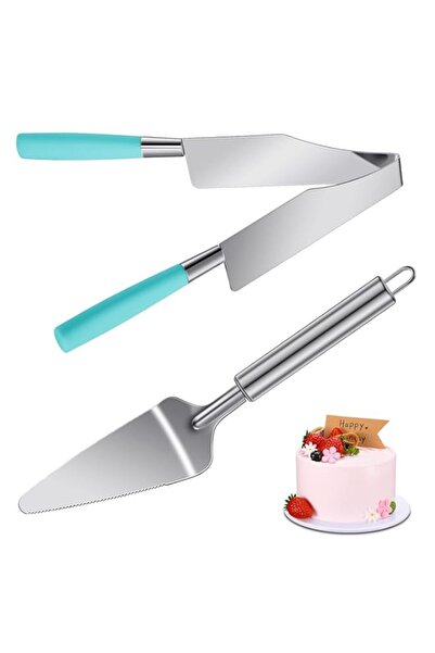 Generic 2 Piece Cake Slicer and Server Set - Multi-Function Stainless Steel C...