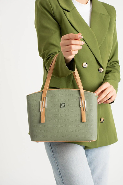 Just Polo حقيبة كتف نسائية مكونة من 5 أقسام ومحفظة 4030mh * 2066mh