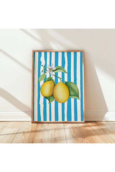 Esci Design Tablou de bucătărie în dungi cu rame din lemn - Tablou modern - Tablou italian - Stripes1001 - Artă de perete pentru bucătărie