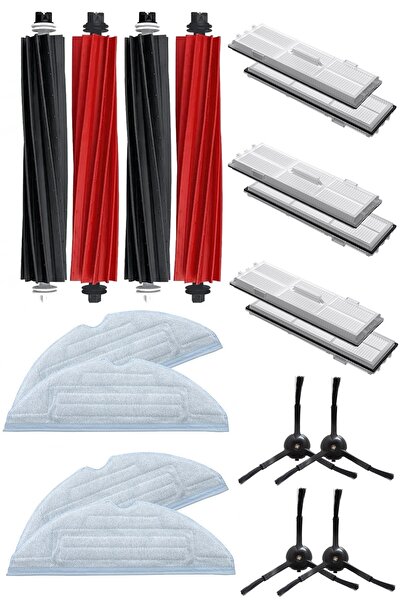 Rovexa Roborock S8 & S8 Plus & S8 Pro Ultra Compatible 6-Month Life Kit με μαύρη πλαϊνή βούρτσα