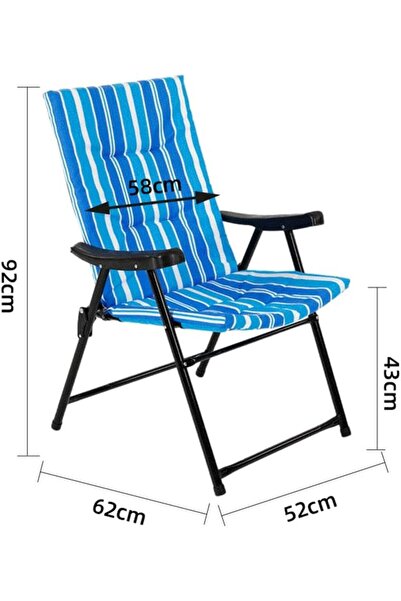 BUNCA 🪑 Lightweight and durable folding camping chair for the countryside with a comfortable backrest, easy to carry and store