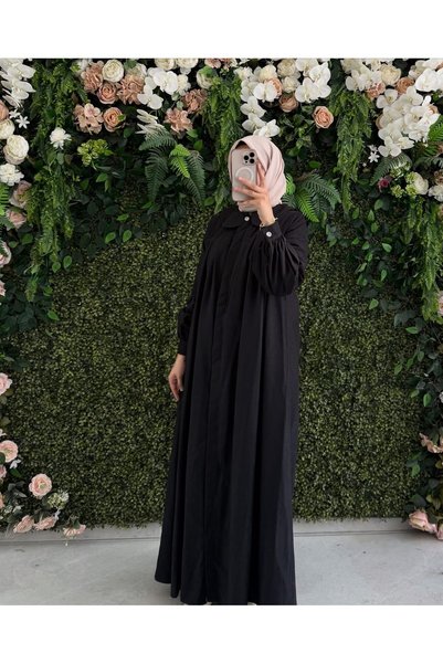 Atika Moda The Touch of Elegance |   2025-2026 Winter Suede Long Dress - 145 cm