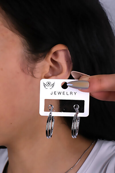 LOWEN AKSESUAR أقراط هوب مزدوجة