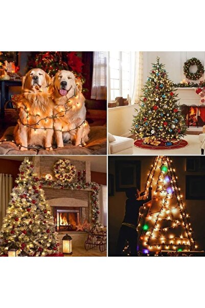 EMATTERIO Christmas Light Installation Roll Type 30m, 8 Modes, Indoor/Outdoor, Mains Powered, Warm White